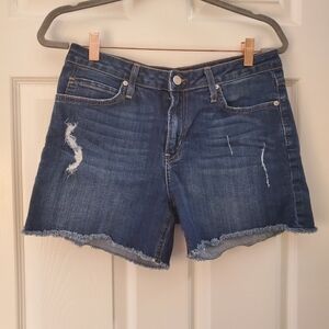 Just Black Distressed Denim Shorts Sz 28